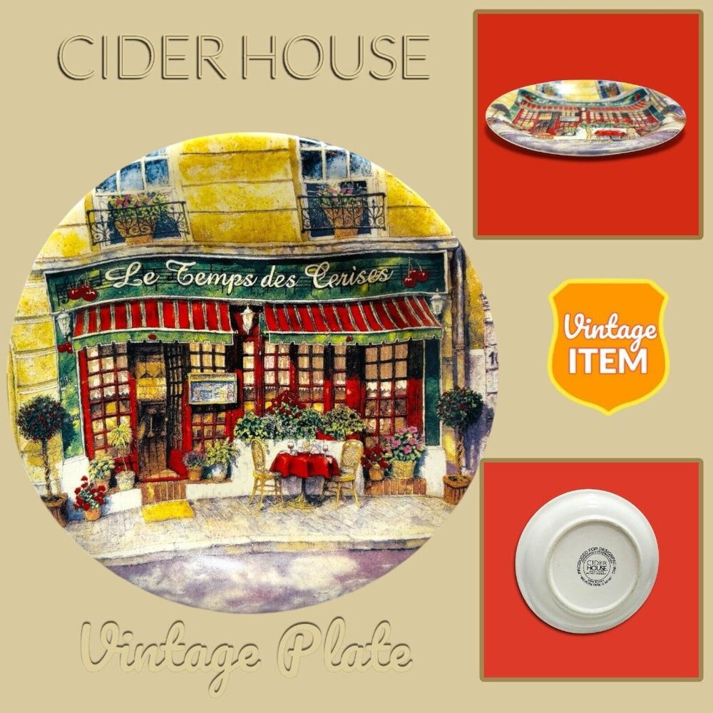 Vintage Cider House Dessert Plate Le Temps Des Cerises.